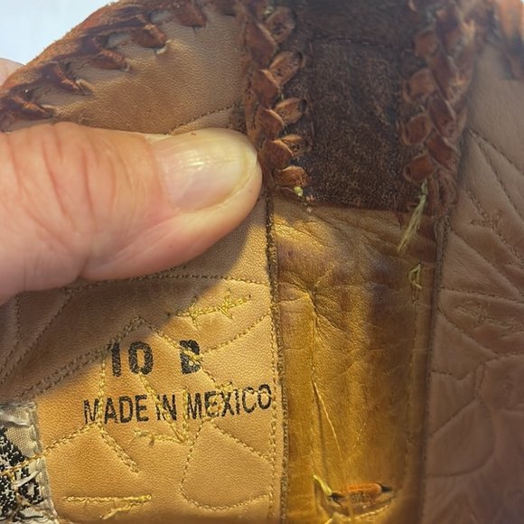Old Gringos inlaid leather size 10 - Picture 7 of 10